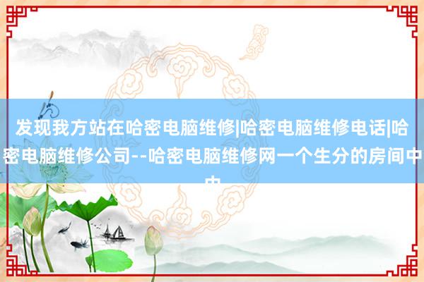 发现我方站在哈密电脑维修|哈密电脑维修电话|哈密电脑维修公司--哈密电脑维修网一个生分的房间中